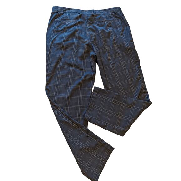 Slazenger Pants Mens 38x32 Plaid Golf Trousers Stretch Polyester Spandex Stretch - Picture 7 of 13